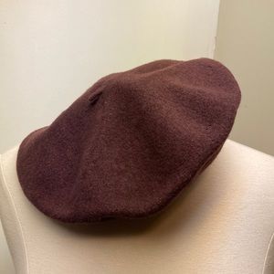 100% Wool Chocolate Brown Dorman Pacific Handmade Headwear Beret Parisian Style